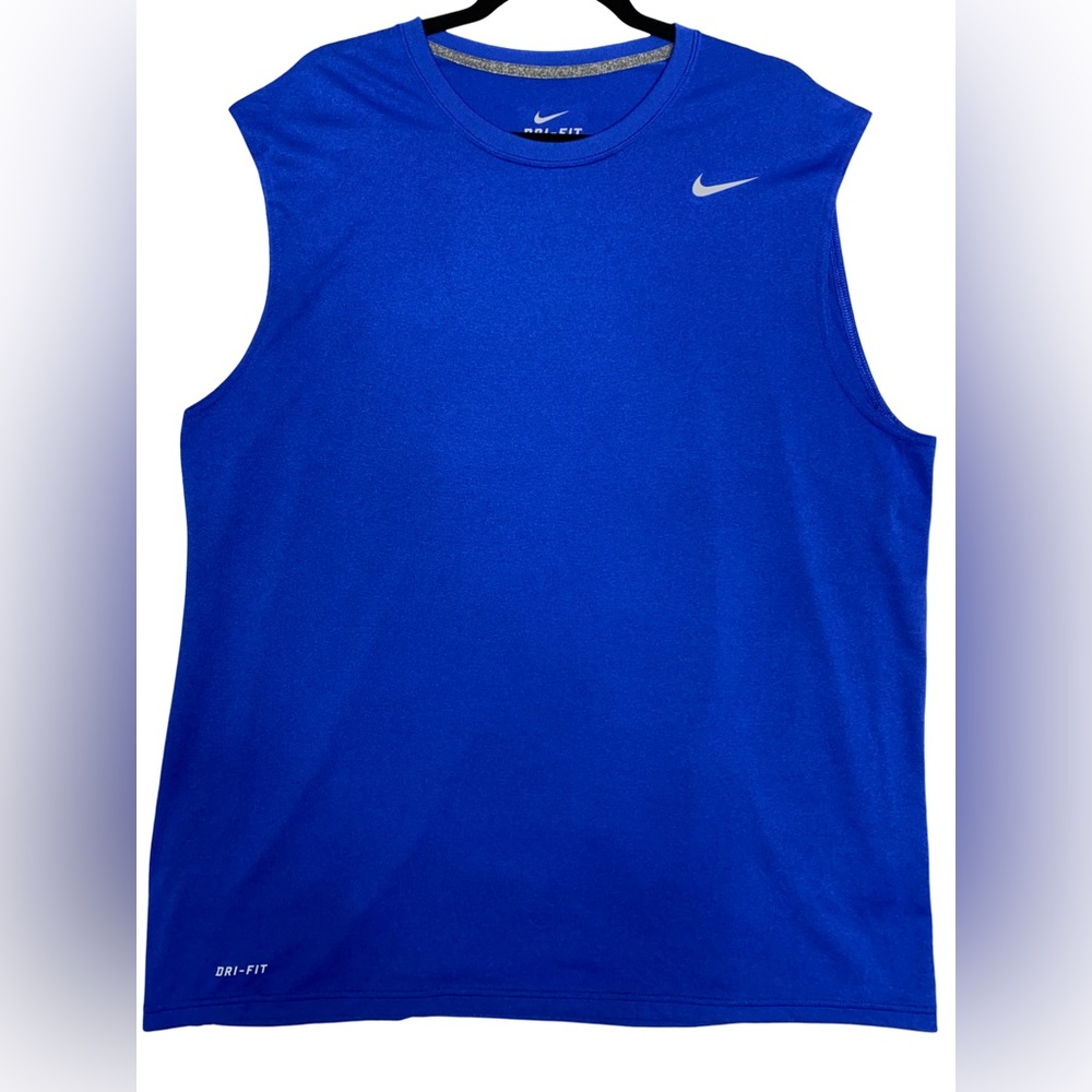 Nike Men’s Sleeveless Dri-FIT Tank Top - Blue - Picture 4 of 4